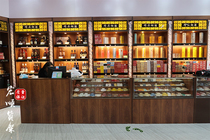 Liquor cabinet trendy liquor display cabinet high-end liquor cabinet winery supermarket convenience store tobacco and wine cabinet solid wood customization