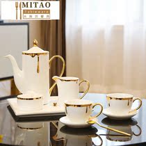 Loguleya European style tea set table soft dress wedding gift Joe relocating new Gift Neoclassical Coffee Cup Suit