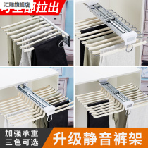 Wardrobe telescopic frame bedroom pull-out cloakroom mobile pants hanging display stand telescopic wardrobe without trace