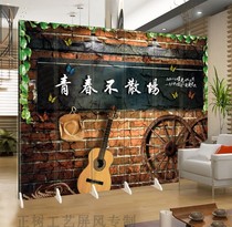 European-style screen partition living room retro beer bar to youth bedroom coffee restaurant hotel foldable mobile