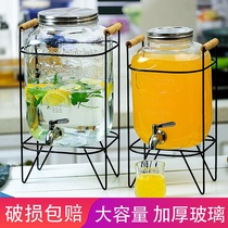 Juice tripod Faucet Juice tank Cold water kettle Dessert table Glass beverage barrel Bar Cola barrel container Commercial