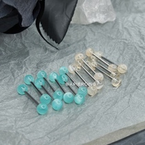 Immortal piercing Cool summer 1.6 coarse acrylic medical steel tongue nail milk nail titanium steel anti-allergy puncture jewelry