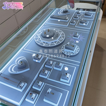 High-end diamond jewelry display props custom gold silver necklace diamond ring counter display jewelry rack display