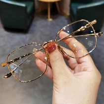 Jane Dankluo heart glasses frame retro men and women Square round flat mirror ultra light pure titanium frame with myopia decoration business