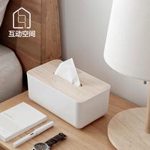 Simple cute tissue box home living room creative paper box toilet coffee table remote control storage box roll paper box