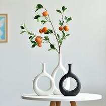 Creative Hollowed-out Ceramic Vase Zen Imagery New Chinese Inserts Foreign Trade Pendulum Hotel Office Home Foreign Trade Amazon