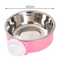 Pet Suspended Dog Bowl Cat Bowl Stainless Steel Hanging Cage Dog Bowl Just Flipped Suspended Dog Bowl Dog Basin