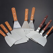 Long straight shovel frying bag commercial wooden handle fried shovel pan tofu pizza handle iron plate squid press shovel