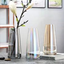 Vase Tabletop High Face Value Seven Colorful Glass Bottles Phantom Housewife Home Dazzling Thickened Electroplating Nordic Wind Transparency