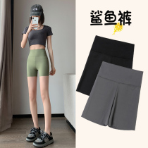 South Korea 30% Shark Pants Woman Thin with high waist to collect glutes and hip big code anti-walking light beating underpants yoga Barbie shorts