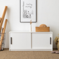 Nordic shoe stool Modern simple pure solid wood household door shoe stool multi-function home shoe rack can sit shoe cabinet
