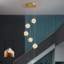 Blaxophone Nordic Descendants Now Loft Stairway Long Chandelier Duplex Building Villa Creative Net Red Full Star Restaurant