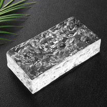 Crystal glass brick transparent square bar restaurant solid partition wall curtain wall bar crystal color transparent brick