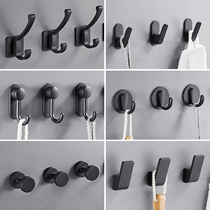 Wall locker adhesive hook entry door shoe cabinet Hook bathroom kitchen wall hanging towel hook black non-hole tile single hook