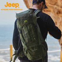 Jeep Jeep outdoor multifunctional mountaineering bag mens waterproof and wear-resistant backpack large capacity leisure travel bag backpack