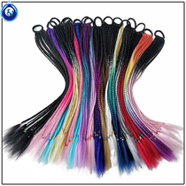 Female braid long ponytail braid creative wig hair national personality new high temperature silk dirty braid street dance girl