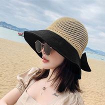 Fisherman hat female early spring Korean version of the tide wild straw hat summer face cover spring and autumn breathable shade sunscreen sun hat female
