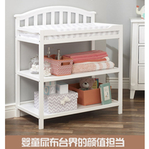 Solid Wood baby diaper table newborn diaper changing table maternal and child room nursing table touching table sending diaper seat belt