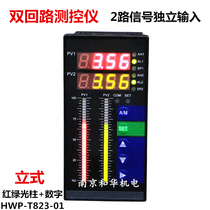 Pressure display liquid level water level 2 channels double light column display instrument temperature controller T823