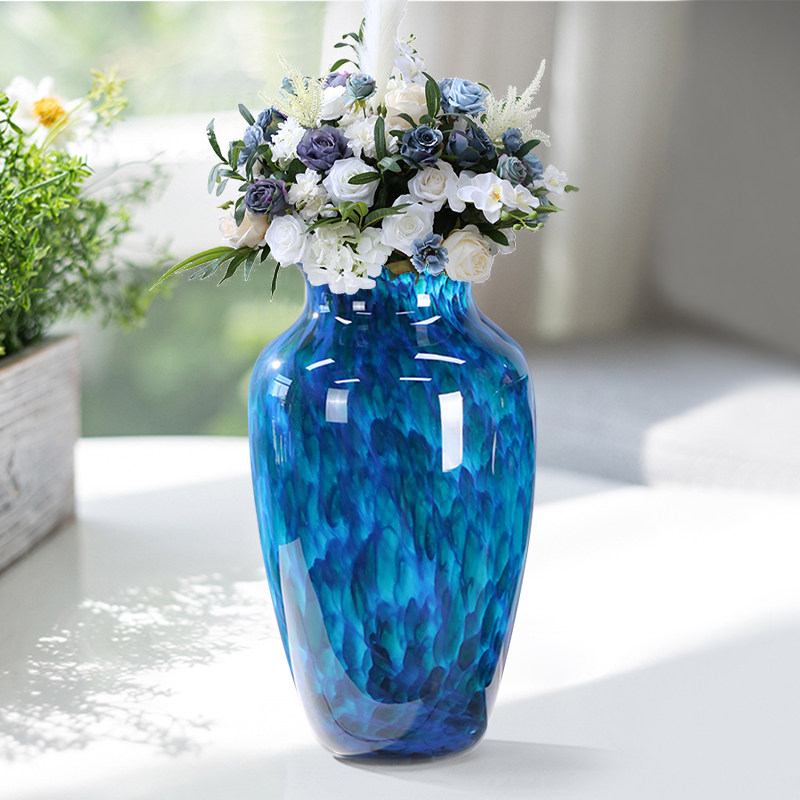應接揃 西峰作 花瓶 花器 灰皿 孔雀深青色 【公式通販】