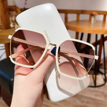 Net Red Ins Wind Street With Sunglasses Women Han Edition Tide Sun Glasses Round Face Anti-UV shading sunscreen with a small face