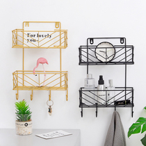 Wall-free wall cosmetics contain hanging frame creative living room bedroom wall wall wall hanging basket