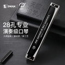 Swan dreamer harmonica 28 holes polyphonic stress C tune beginner students men and women Professional Performance Musical instruments