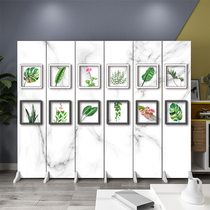 Modern minimalist office screen folding hotel living room bedroom partition fruit decoration simple mobile folding screen