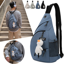 New chest Bag Mens bag shoulder bag shoulder bag outdoor leisure sports water drop zipper polyester student tide card