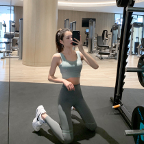 ByuRun yoga clothing spring women fashion professional running sports fitness clothing training vest pants two-piece set