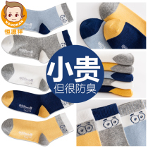Constant Source Xiang Children Socks Pure Cotton Spring Autumn Antibacterial Deodorant Middle Silo Socks Boy Summer Total Cotton Soft And Thin