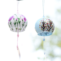 Japan-style glass windbell hand-painted hanging decoration creative home Edo and wind bell-window pendants birthday present