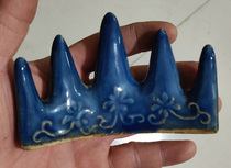 High imitation Qing Dynasty Ji blue ceramic mountain Pen Holder fine imitation Qing Dynasty ceramic small pen holder unearthed old goods taste factory price
