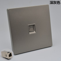 Single-Port through type 6 shielded network cable socket Gigabit computer module network extension pair connector dual-pass head panel