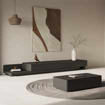 TV cabinet tea table combination modern simple small apartment Nordic living room bedroom Italian minimalist telescopic floor cabinet