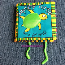 Turtle and friends baby English three-dimensional early education cloth book touch rich hand sensitive period childrens toys