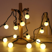 LED light string 5cm black line ball light flashing light Outdoor garden table tennis light Wedding Christmas decoration color light