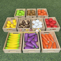 Children's House Wooden Role Play Selling Game Commodities Biscuit Beverage Food Set Simulation Fruit
