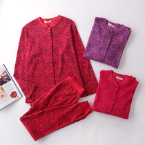 Mid-aged female pure cotton cardiovert sweatshirt for the elderly Garage plus size and autumn clothes Autumn pants old lady to cardiovert cotton sweatshirt
