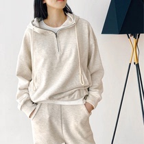 Japan Spring and Autumn Cotton Thread Sports Leisure Set Female Loose Student Hooded Zipper Pullover Sweats Women Women
