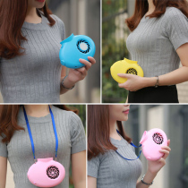 Hanging neck small fan portable mini handheld fan USB rechargeable hand-held electric neck mini