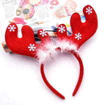 New glowing antler elk Bell headband adult children headgear decorations red creative dress supplies