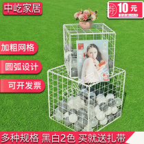 Wrought iron grid cube Mobile Display stand Net red decorative barbed wire photo wall mesh road lead wedding props