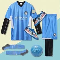 2021 new season Manchester City home de Braunenforden football jersey custom-made children's football suit custom-made