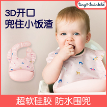 Tiny Twinkle baby food supplement children waterproof saliva towel eating bib baby child silicone bib