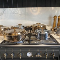 Foreign trade export Italian hammer pot French retro rose gold pot INS kitchen pot gas stove induction cooker