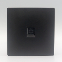 Black phone-free information panel 86 household single-port CAT3 voice phone module interface computer socket