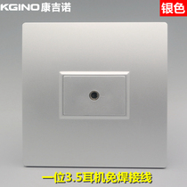 Type 86 Headphone Audio Wall Multimedia Screwing Screw Free 3 5 Audio Panel Single-hole headphone socket