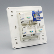 Type 86 four-port wall socket 1 CAT6 Gigabit network plus 3 CAT3 voice phone panel network cable modules