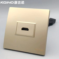 Champagne 86 type 20 HD HDMI with extension cord panel gold digital TV socket multimedia wall plug